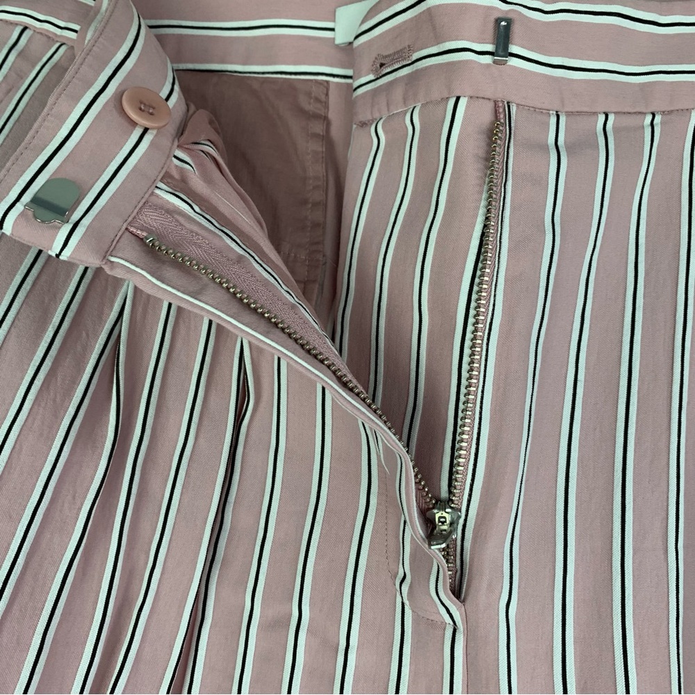 Tibi Striped drawstring gathered Trousers pale pink - Picture 13 of 14